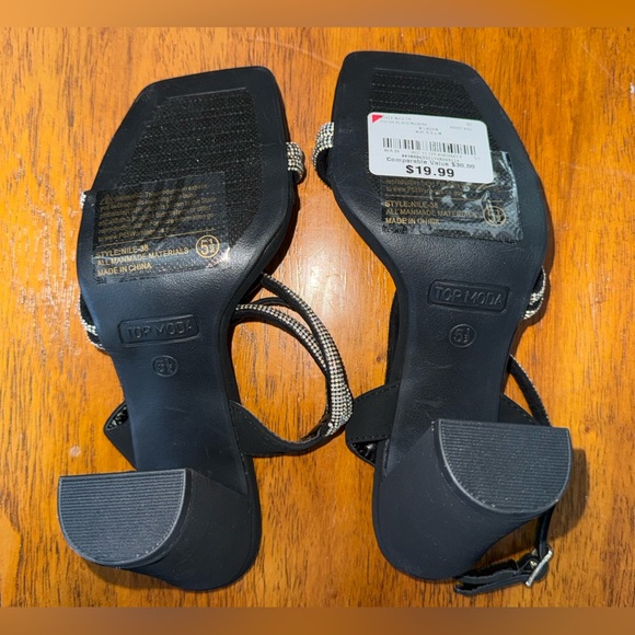 TOP Moda Black Rhinestone Heels - Picture 3 of 4